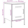 vidaXL Tables de chevet 2 pcs jaune moutarde 36x39x50,5 cm acier