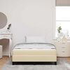 vidaXL Lit &agrave; ressorts avec matelas Cr&egrave;me 120 x 200 cm tissu