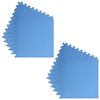 vidaXL Tapis d'exercice puzzle 12 pcs Bleu 4,32 ㎡ Mousse EVA