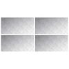vidaXL Nez de marche 4 pc 80 x 40 cm Argent&eacute; Aluminium Rectangulaire