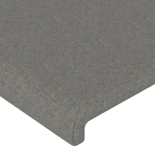 vidaXL Tête de lit Gris foncé 100x5x78/88 cm Tissu