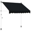vidaXL Auvent r&eacute;tractable manuel Noir 400 cm