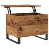 vidaXL Table basse vieux bois 60x44,5x45 cm bois d'ing&eacute;nierie