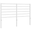 vidaXL T&ecirc;te de lit m&eacute;tal blanc 135 cm