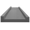 vidaXL &Eacute;tag&egrave;res murales 2 pcs Gris 100x9x3 cm