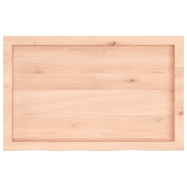 vidaXL Dessus de table 80x50x(2-4) cm bois de ch&ecirc;ne massif non trait&eacute;