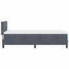 vidaXL Lit &agrave; ressort LED avec matelas Gris fonc&eacute; 80 x 200 cm Velours