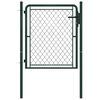 vidaXL Portail de jardin en acier vert 100 x 75 cm
