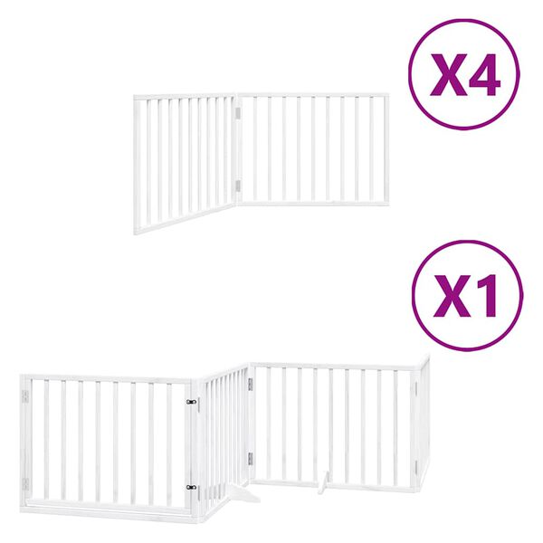 vidaXL Barri&egrave;re pour chien porte pliable 12 panneaux bois de peuplier