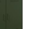 vidaXL Buffet vert olive 68x39x79 cm acier
