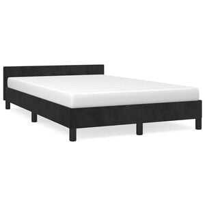 vidaXL Cadre de lit sans matelas noir 120x200 cm velours