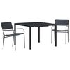vidaXL Ensemble de meubles d'ext&eacute;rieur 3 pc Anthracite Acier