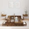 vidaXL Cadre de lit avec rangement Bois Ancien 120 x 190 cm