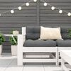 vidaXL Canap&eacute; de jardin accoudoir et table d'appoint blanc massif pin