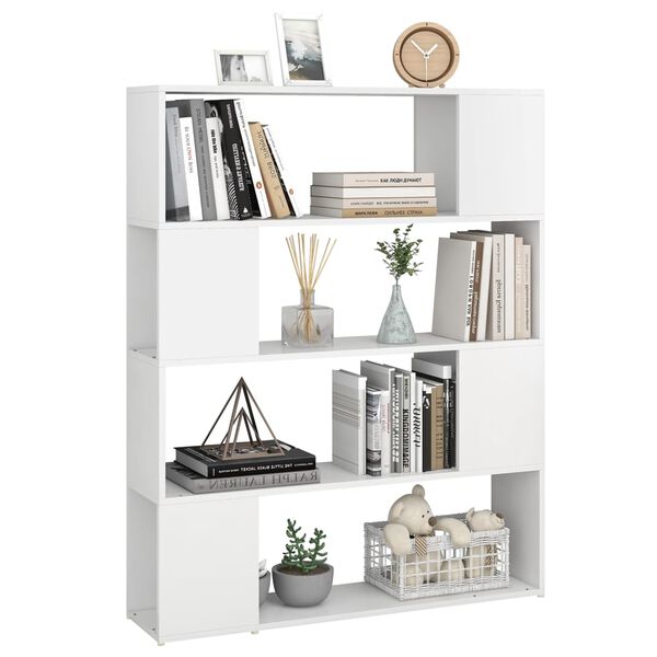 vidaXL Biblioth&egrave;que/S&eacute;parateur de pi&egrave;ce Blanc 100x24x124 cm