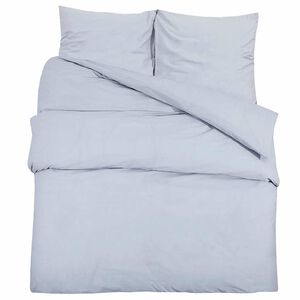 vidaXL Ensemble de housse de couette Gris 140x200 cm Microfibre l&eacute;g&egrave;re