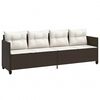 vidaXL Salon de jardin avec coussins 5 pcs marron r&eacute;sine tress&eacute;e