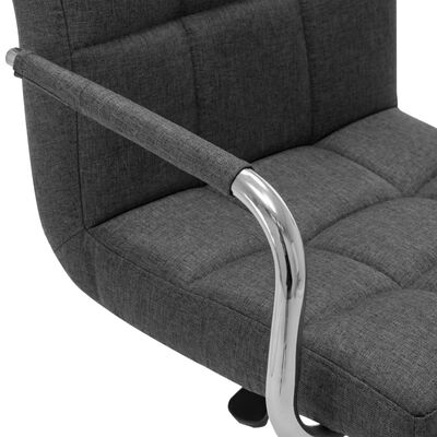 vidaXL Chaises de bar lot de 2 gris foncé tissu