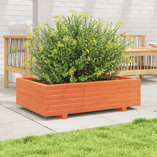 vidaXL Jardini&egrave;re cire marron 90x60x26,5 cm bois de pin massif