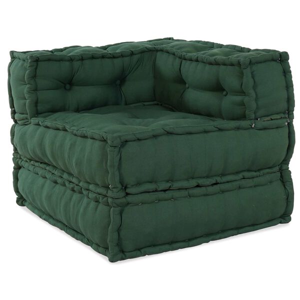 vidaXL Canap&eacute; modulaire 2 pcs Vert 140 x 70 x 56 cm tissu