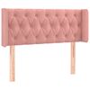 vidaXL T&ecirc;te de lit &agrave; LED Rose 103x16x78/88 cm Velours