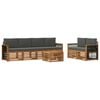 vidaXL Ensemble de canap&eacute;s d'ext&eacute;rieur 7 pc Naturel et Anthracite