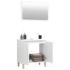 vidaXL Ensemble de meubles de salle de bain 2 pcs blanc brillant