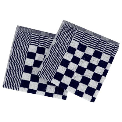 vidaXL Ensemble de serviettes 20 pcs bleu et blanc coton
