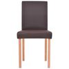 vidaXL Table et chaises 7 pcs Cuir synth&eacute;tique Ch&ecirc;ne Marron