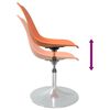 vidaXL Chaises &agrave; manger pivotantes lot de 4 orange PP