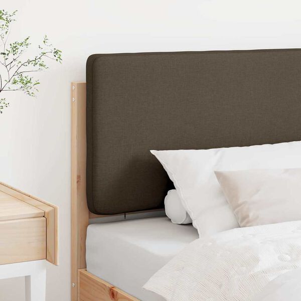 vidaXL T&ecirc;te de lit capitonn&eacute;e Marron et Taupe 75 cm Pin massif