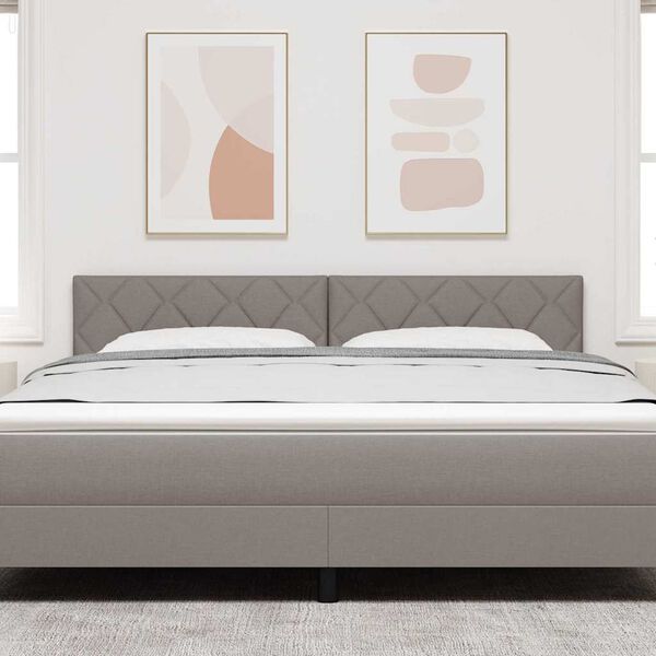 vidaXL T&ecirc;te de lit avec t&ecirc;te de lit Taupe 180 cm Cuir synth&eacute;tique