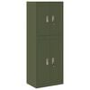 vidaXL Armoire de rangement 2 pc Vert olive 60 x 40 x 160 cm Acier