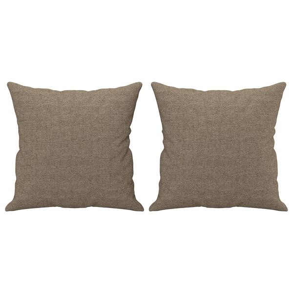 vidaXL Coussins décoratifs lot de 2 Taupe 40x40 cm Tissu