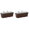 vidaXL Garde-Corps 2 pc 50 x 17 x 17 cm M&eacute;tал