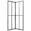 vidaXL Cabine de douche ESG semi-dépoli 80x80x180 cm Noir