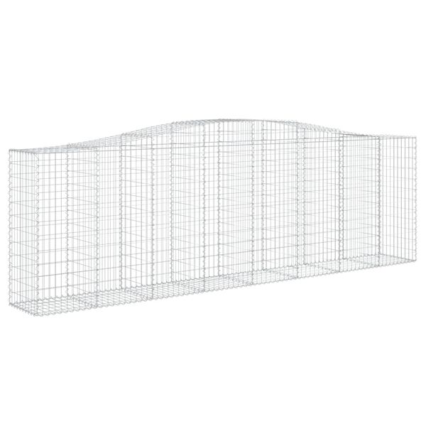 vidaXL Paniers &agrave; gabions arqu&eacute;s 25 pcs 400x50x120/140 cm Fer galvanis&eacute;