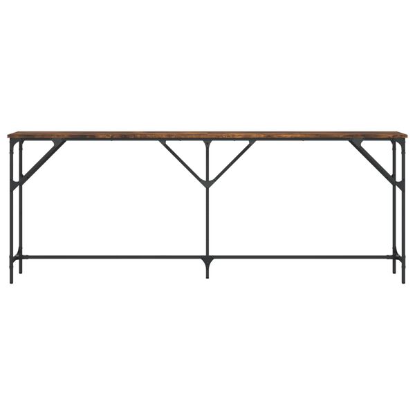 vidaXL Table console chêne fumé 200x29x75 cm bois d'ingénierie