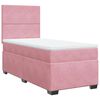 vidaXL Sommier &agrave; lattes de lit avec matelas Rose 90x200 cm Velours