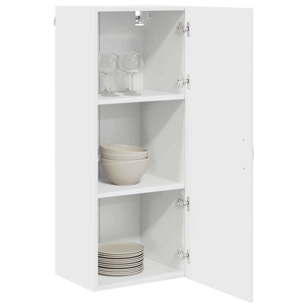 vidaXL Meuble mural de cuisine avec &eacute;tag&egrave;re Blanc 40 x 31 x 100 cm