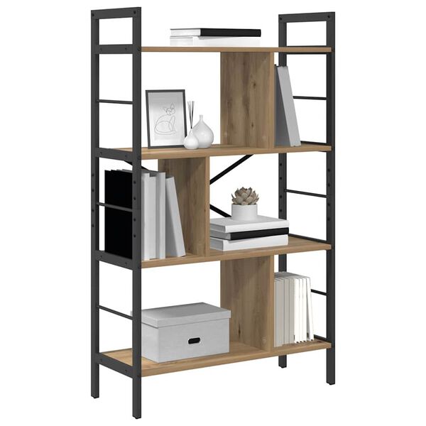 vidaXL &Eacute;tag&egrave;re Ch&ecirc;ne artisanal 75 x 30 x 123,5 cm Bois d'ing&eacute;nierie