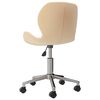 vidaXL Chaises &agrave; manger pivotantes lot de 4 Cr&egrave;me Velours