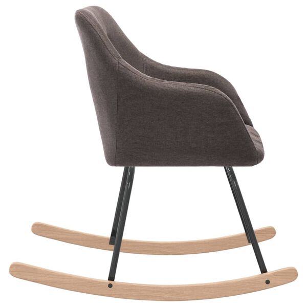 vidaXL Chaise &agrave; bascule Taupe Tissu