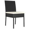 vidaXL Ensemble de salle &agrave; manger pour jardin 5 pcs Noir