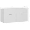 vidaXL Ensemble de meubles de salle de bain Blanc Agglom&eacute;r&eacute;
