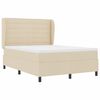 vidaXL Lit &agrave; ressorts avec matelas Cr&egrave;me 140 x 200 cm tissu