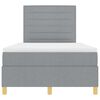 vidaXL Lit &agrave; ressorts avec matelas Gris clair 120 x 190 cm tissu
