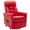 vidaXL Fauteuil de massage Rouge Similicuir