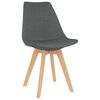 vidaXL Chaises &agrave; manger lot de 4 gris clair tissu