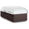 vidaXL Cadre de lit sans matelas marron foncé 90x190 cm tissu